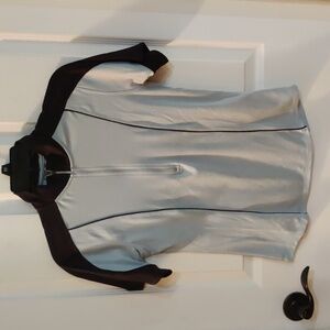 Nike Dri-Fit Light Blue Black Women's Cycling Jersey Small